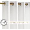 imageNICETOWN Short Sheer Curtains 36 inches Long Privacy Non See Through Drapes for Kitchen 2 Panels Light Filtering Grommet Top Semi Sheer Curtains for Bathroom Office 52 W x 63 L WhiteWhite