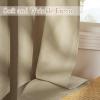 imageNICETOWN Short Sheer Curtains 36 inches Long Privacy Non See Through Drapes for Kitchen 2 Panels Light Filtering Grommet Top Semi Sheer Curtains for Bathroom Office 52 W x 63 L WhiteKhaki