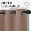 imageNICETOWN Short Window Treatment Thermal Insulated Solid Grommet Blackout CurtainsDrapes for Bedroom Samll Window Set of 2 42 by 68 Inch Cappuccino
