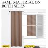 imageNICETOWN Short Window Treatment Thermal Insulated Solid Grommet Blackout CurtainsDrapes for Bedroom Samll Window Set of 2 42 by 68 Inch Cappuccino