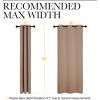 imageNICETOWN Short Window Treatment Thermal Insulated Solid Grommet Blackout CurtainsDrapes for Bedroom Samll Window Set of 2 42 by 68 Inch Cappuccino