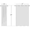 imageNICETOWN White Room Darkening Curtain Panels  Thermal Insulated Grommet 50 Room Darkening Window Drapes and Curtains for BedroomBasement Set of 2 W37 x L54