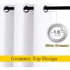 imageNICETOWN White Room Darkening Curtain Panels  Thermal Insulated Grommet 50 Room Darkening Window Drapes and Curtains for BedroomBasement Set of 2 W37 x L54