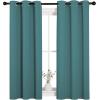 imageNICETOWN Window Curtain Panels Thermal Insulated Solid Grommet Blackout DraperiesDrapes Sea Teal One Pair 34 by 54inch