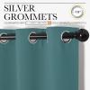 imageNICETOWN Window Curtain Panels Thermal Insulated Solid Grommet Blackout DraperiesDrapes Sea Teal One Pair 34 by 54inch