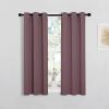 imageNICETOWN Bedroom Curtain Panels Blackout Draperies 1 Pair 29 by 40 inches Dry Rose Thermal Insulated Solid Grommet Blackout CurtainsDrapes for Small Window