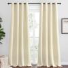 imageNICETOWN Beige Room Darkening Curtains 108 Long for Boho Farmhouse Home Decoration 55 Wide Set of 2 Window Treatment Total Privacy Drape Panels for Bedroom Living Room Guest Room