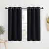 imageNICETOWN Black Out Cafe Curtains 48 inch Long 2 Panels Burg  Solid Thermal Insulated Grommet Light Reducing Curtains amp Drapes for BathroomNursery W37 x L48 2 Panels
