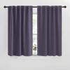 imageNICETOWN Blackout Curtain Panels for Kitchen  Greyish Purple Color 42x30 inch 2 Panels Set Room Darkening Blackout Drapes for Window