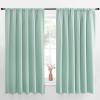 imageNICETOWN Blackout Curtains for Bedroom Blackout Curtain Panels Aqua Blue 1 Pair 62 by 63inch Window Treatment Energy Saving Thermal Insulated Solid Rod Pocket Blackout DrapesDraperies