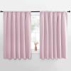 imageNICETOWN Blackout Curtains for Bedroom Blackout Curtain Panels Baby Pink 1 Pair 62 by 63inch Window Treatment Energy Saving Thermal Insulated Solid Rod Pocket Blackout DrapesDraperies