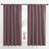 imageNICETOWN Blackout Curtains for Living Curtains Room Darkening Curtains amp Drapes for Kids Bedroom Home Decoration Draperies Dry Rose 52 x 63 2 PCs