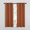 imageNICETOWN Blackout Halloween Draperies Curtains for Girls Room Nursery Essential Thermal Insulated Grommet Top Blackout Panels Burnt Orange 1 Pair 34 x 54 inches