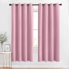 imageNICETOWN Crystal Pink Blackout Draperies Curtains  Window Treatment Thermal Insulated Solid Grommet Blackout CurtainsDrapes for Bedroom Set of 2 Panels 52 by 72 Inch Crystal Pink