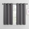 imageNICETOWN Grey Blackout Curtain Panels for Bedroom 2 Panels W29 x L30inch Thermal Insulated Grommet Top Blackout Draperies and Drapes for Basement
