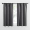imageNICETOWN Grey Window Curtains for Bedroom  Home Decoration Thermal Insulated Rod Pocket Blackout Blinds amp Drapes for Small Windows Gray 2 Panels W34 x L54 Inch