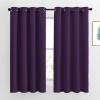 imageNICETOWN Insulated Curtains Blackout Draperies  Window Treatment Blackout CurtainsDrapes for BedroomLiving Room Window 63 inches Long 2 Panel Set Royal Purple