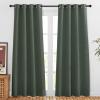 imageNICETOWN Privacy Blackout Doorway 80 inch Curtains Grommet Light Blocking Window Treatments Thermal Drapes for BedroomLiving Room W46 x L80 2 Panels Dark Mallard