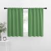 imageNICETOWN RV Bunk Curtains Froest Green 2 Panels W42 x L30 Inch Kitchen Window Curtains Over Sink Thermal Insulated Rod Pocket Blackout Blinds amp Drapes for Small Windows