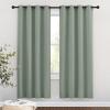 imageNICETOWN Sage Green Blackout Curtains amp Drapes for Bedroom  Room Darkening Energy Saving Thermal Insulated Grommet Voice Reducing Window Treatments for Living Room 1 Pair W46 x L72