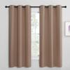 imageNICETOWN Short Window Treatment Thermal Insulated Solid Grommet Blackout CurtainsDrapes for Bedroom Samll Window Set of 2 42 by 68 Inch Cappuccino
