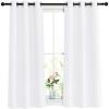imageNICETOWN White Room Darkening Curtain Panels  Thermal Insulated Grommet 50 Room Darkening Window Drapes and Curtains for BedroomBasement Set of 2 W37 x L54
