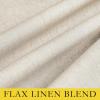 imageNICETOWN 100 Absolutely Blackout Linen Curtains with Thermal Insulated White Liner Beige W62 2 Pieces Noise Reducing Textured Linen Look Curtains for Windows 90 inch Length for Classroom