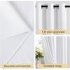 imageNICETOWN 100 Blackout White Curtains 48 inch Long Grommet Thermal Window Treatment Full Blackout Curtains for KitchenCafe 2 Panels W37 x L48