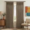 imageNICETOWN 395GSM Linen Pinch Pleated Vintage Olive Green Curtains 90 inch Long with Hooks  Room Darkening Wrinkle Resistant Drapes for Dining Room amp Bedroom Modern Home Decor 40 Wide 2 PanelsHazelnut Brown