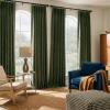 imageNICETOWN 395GSM Linen Pinch Pleated Vintage Olive Green Curtains 90 inch Long with Hooks  Room Darkening Wrinkle Resistant Drapes for Dining Room amp Bedroom Modern Home Decor 40 Wide 2 PanelsVintage Olive