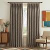 imageNICETOWN 395GSM Linen Pinch Pleated Vintage Olive Green Curtains 90 inch Long with Hooks  Room Darkening Wrinkle Resistant Drapes for Dining Room amp Bedroom Modern Home Decor 40 Wide 2 PanelsFrench Taupe