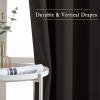 imageNICETOWN Bedroom Blackout Curtains and Drapes  Energy Smart Thermal Insulated Solid Grommet Blackout Draperies for Living Room 2 Panels 52 inches x 72 inches Toffee Brown