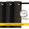 imageNICETOWN Bedroom Blackout Curtains and Drapes  Energy Smart Thermal Insulated Solid Grommet Blackout Draperies for Living Room 2 Panels 52 inches x 72 inches Toffee Brown