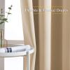 imageNICETOWN Biscotti Beige Cafe Curtains 36 inches Long Grommet Thermal Drapes Room Darkening Short Window Treatments for Bathroom 2 Panels W52 x L36