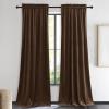 imageNICETOWN Black Velvet Curtains 2 Panels with Gold Foil Leaf Print  Modern Glam Black and Gold Drapes for Living Room Luxury Room Darkening Window Treatments for Bedroom amp Gothic Decor 50W x 84LBrown Series  Brown