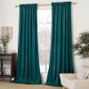 imageNICETOWN Black Velvet Curtains 2 Panels with Gold Foil Leaf Print  Modern Glam Black and Gold Drapes for Living Room Luxury Room Darkening Window Treatments for Bedroom amp Gothic Decor 50W x 84LGreen Series  Teal