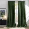 imageNICETOWN Black Velvet Curtains 2 Panels with Gold Foil Leaf Print  Modern Glam Black and Gold Drapes for Living Room Luxury Room Darkening Window Treatments for Bedroom amp Gothic Decor 50W x 84LGreen Series  Olive Green