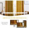 imageNICETOWN Black Velvet Curtains 2 Panels with Gold Foil Leaf Print  Modern Glam Black and Gold Drapes for Living Room Luxury Room Darkening Window Treatments for Bedroom amp Gothic Decor 50W x 84LYellow Series  Mustard Gold