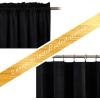 imageNICETOWN Black Velvet Curtains 2 Panels with Gold Foil Leaf Print  Modern Glam Black and Gold Drapes for Living Room Luxury Room Darkening Window Treatments for Bedroom amp Gothic Decor 50W x 84LBlack Series  Black