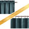 imageNICETOWN Black Velvet Curtains 2 Panels with Gold Foil Leaf Print  Modern Glam Black and Gold Drapes for Living Room Luxury Room Darkening Window Treatments for Bedroom amp Gothic Decor 50W x 84LBlue Series  Greyish Blue