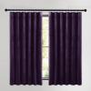 imageNICETOWN Black Velvet Curtains 2 Panels with Gold Foil Leaf Print  Modern Glam Black and Gold Drapes for Living Room Luxury Room Darkening Window Treatments for Bedroom amp Gothic Decor 50W x 84LPurple Series  Purple