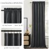 imageNICETOWN Black Velvet Curtains 2 Panels with Gold Foil Leaf Print  Modern Glam Black and Gold Drapes for Living Room Luxury Room Darkening Window Treatments for Bedroom amp Gothic Decor 50W x 84LGrey Series  Grey