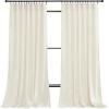 imageNICETOWN Black Velvet Curtains 2 Panels with Gold Foil Leaf Print  Modern Glam Black and Gold Drapes for Living Room Luxury Room Darkening Window Treatments for Bedroom amp Gothic Decor 50W x 84LWhite Series  Ivory White