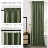 imageNICETOWN Black Velvet Curtains 2 Panels with Gold Foil Leaf Print  Modern Glam Black and Gold Drapes for Living Room Luxury Room Darkening Window Treatments for Bedroom amp Gothic Decor 50W x 84LGreen Series  Sage Green