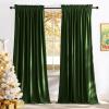 imageNICETOWN Black Velvet Curtains 2 Panels with Gold Foil Leaf Print  Modern Glam Black and Gold Drapes for Living Room Luxury Room Darkening Window Treatments for Bedroom amp Gothic Decor 50W x 84LGreen Series  Olive Green