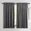 imageNICETOWN Black Velvet Curtains 2 Panels with Gold Foil Leaf Print  Modern Glam Black and Gold Drapes for Living Room Luxury Room Darkening Window Treatments for Bedroom amp Gothic Decor 50W x 84LGrey Series  Grey