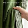 imageNICETOWN Black Velvet Curtains 2 Panels with Gold Foil Leaf Print  Modern Glam Black and Gold Drapes for Living Room Luxury Room Darkening Window Treatments for Bedroom amp Gothic Decor 50W x 84L1  Embroidered Trim  Olive Green