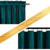 imageNICETOWN Black Velvet Curtains 2 Panels with Gold Foil Leaf Print  Modern Glam Black and Gold Drapes for Living Room Luxury Room Darkening Window Treatments for Bedroom amp Gothic Decor 50W x 84LGreen Series  Teal