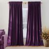 imageNICETOWN Black Velvet Curtains 2 Panels with Gold Foil Leaf Print  Modern Glam Black and Gold Drapes for Living Room Luxury Room Darkening Window Treatments for Bedroom amp Gothic Decor 50W x 84LPurple Series  Dark Purple