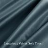 imageNICETOWN Black Velvet Curtains 2 Panels with Gold Foil Leaf Print  Modern Glam Black and Gold Drapes for Living Room Luxury Room Darkening Window Treatments for Bedroom amp Gothic Decor 50W x 84LSlate Blue